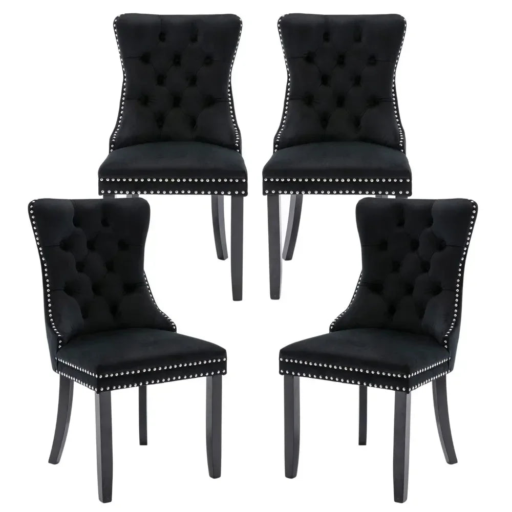 Set of 4/6, 2024 New Velvet Upholstered Dining Chairs