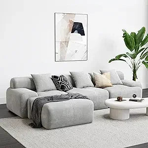 118" Modern L-Shaped Modular Sectional Sofa for Living Room