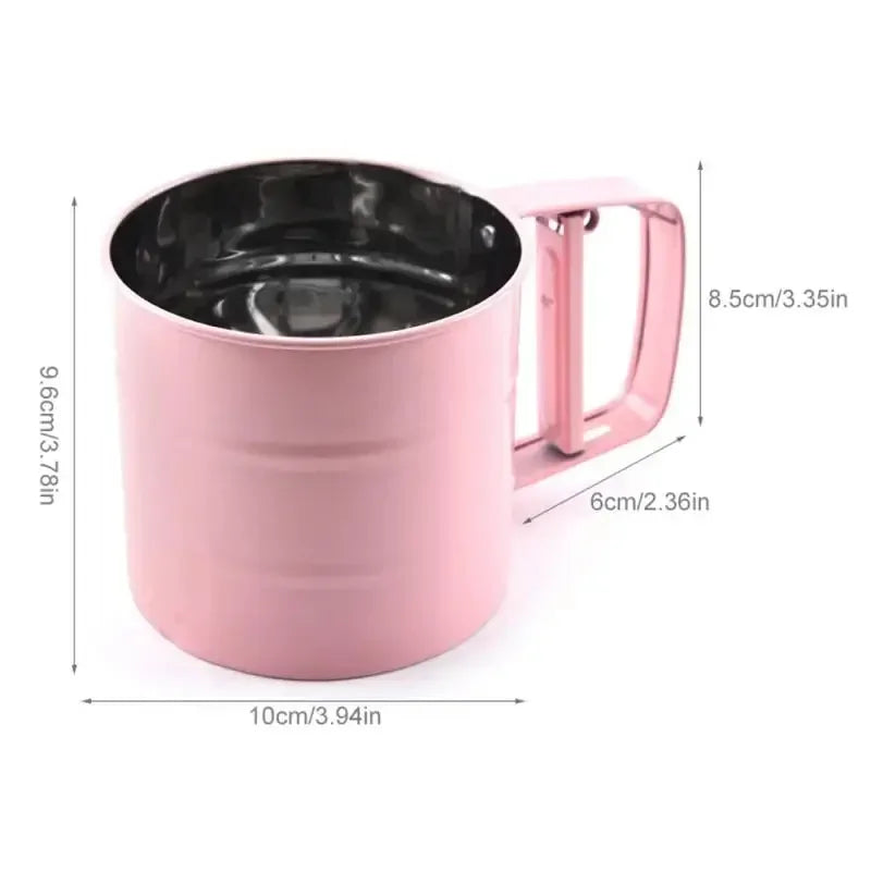 1 Pcs Stainless Steel Sieve Cup Powder Flour Baking Tool