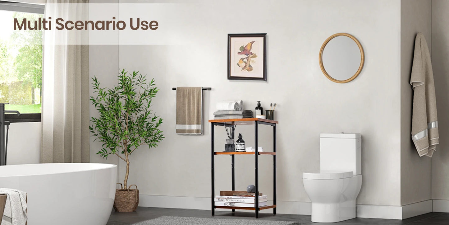 2/3-Tier End Table with Adjustable Feet
