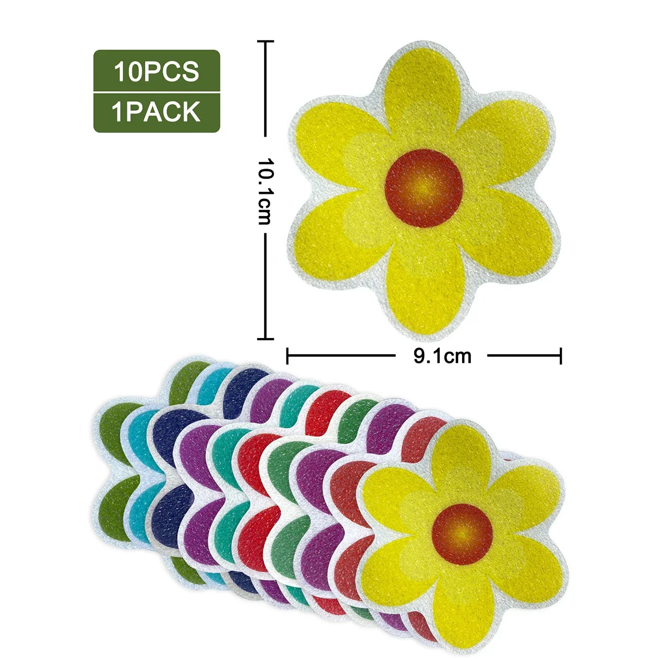 10pcs Cartoon Pattern Bathroom Bathtub Non-Slip Stickers