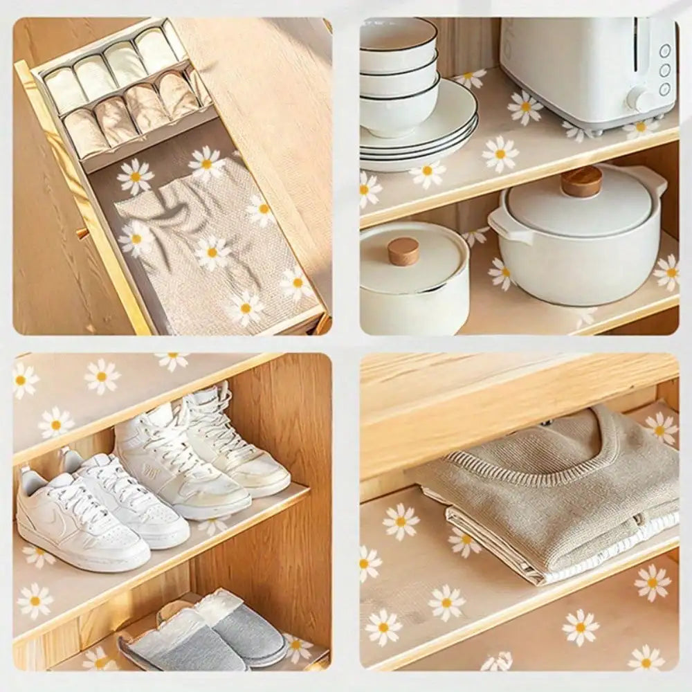 1 Roll 300cm/118inch Waterproof Non-Slip Plastic Shelf Liner Roll