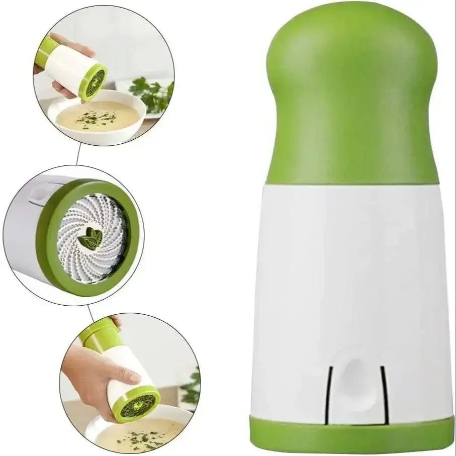 1pc Manual Herb Grinder Spice Mill Parsley Shredder Vegetable Cutter