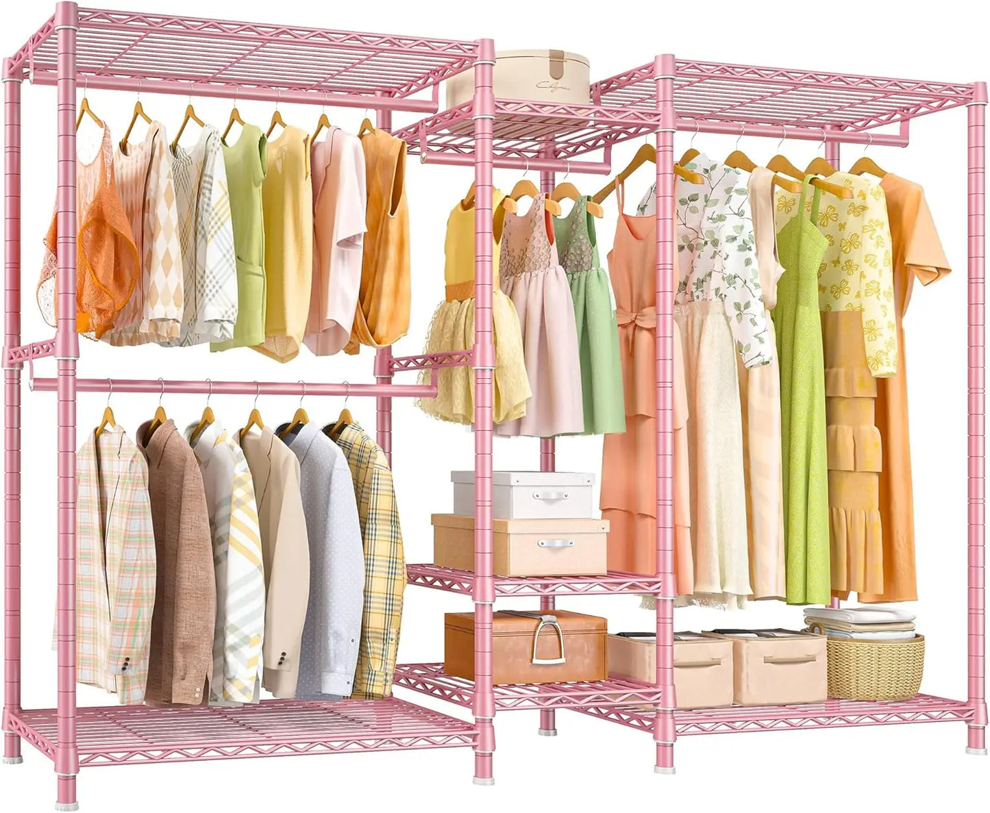 Heavy duty clothes hanger adjustable wardrobe closet