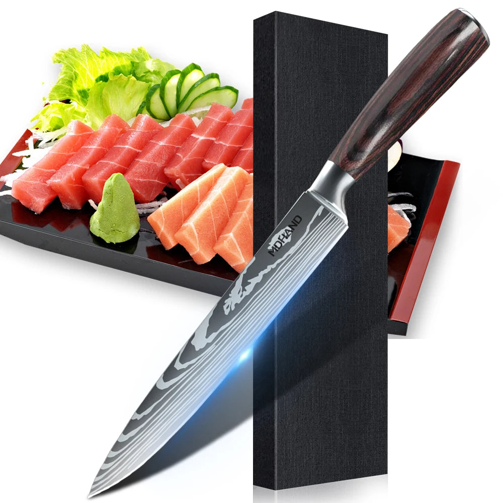 1-10PCS Chef knife Japanese Kitchen Knife Set