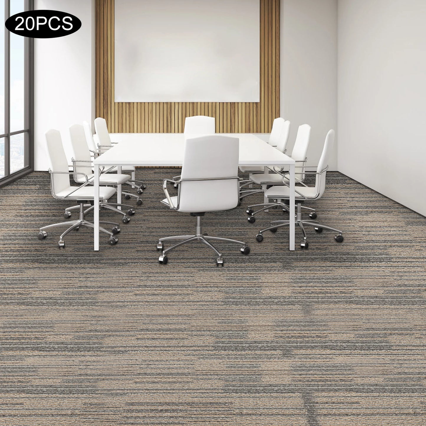 20Pcs Square Carpets, 20x20", Soft Padded Tile, Washable