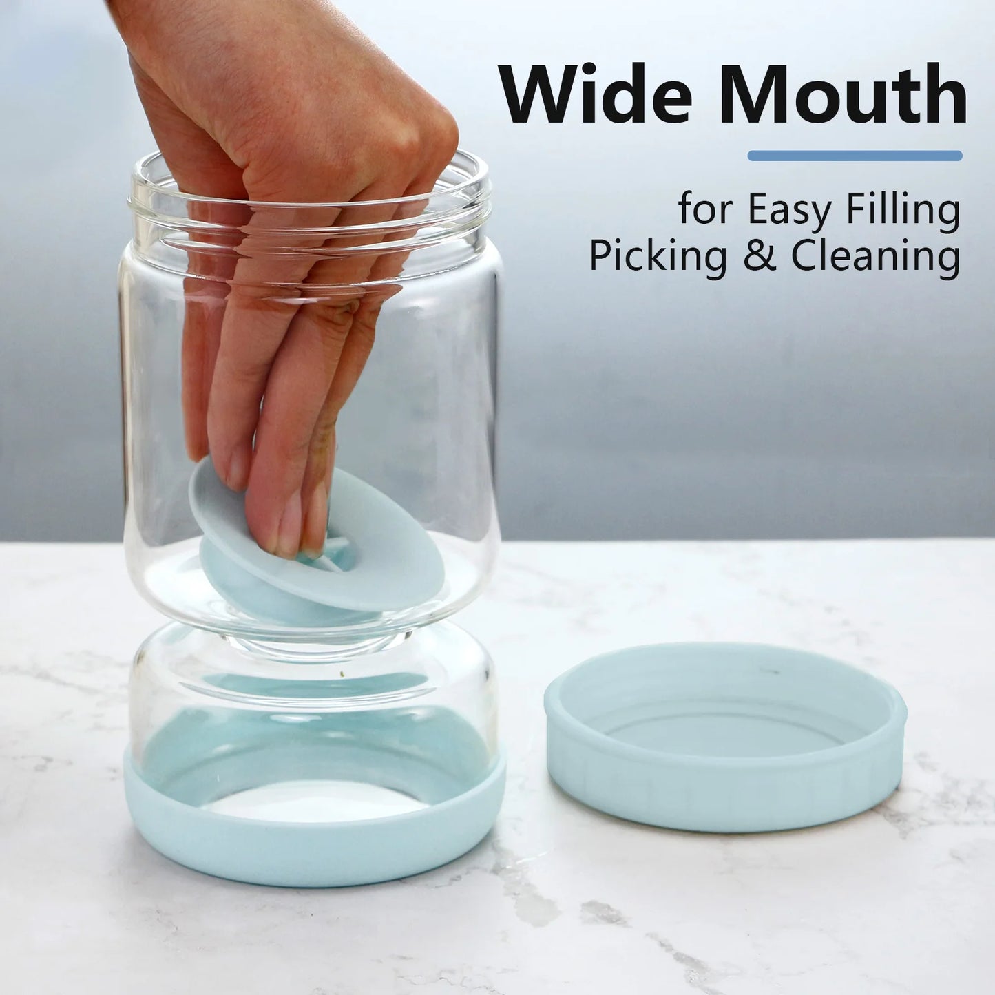 1000ml Glass Pickles Kimchi Storage Jar