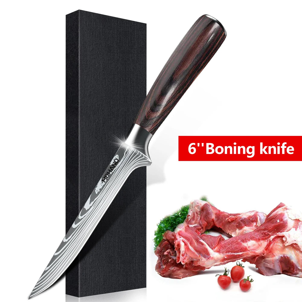 1-10PCS Chef knife Japanese Kitchen Knife Set