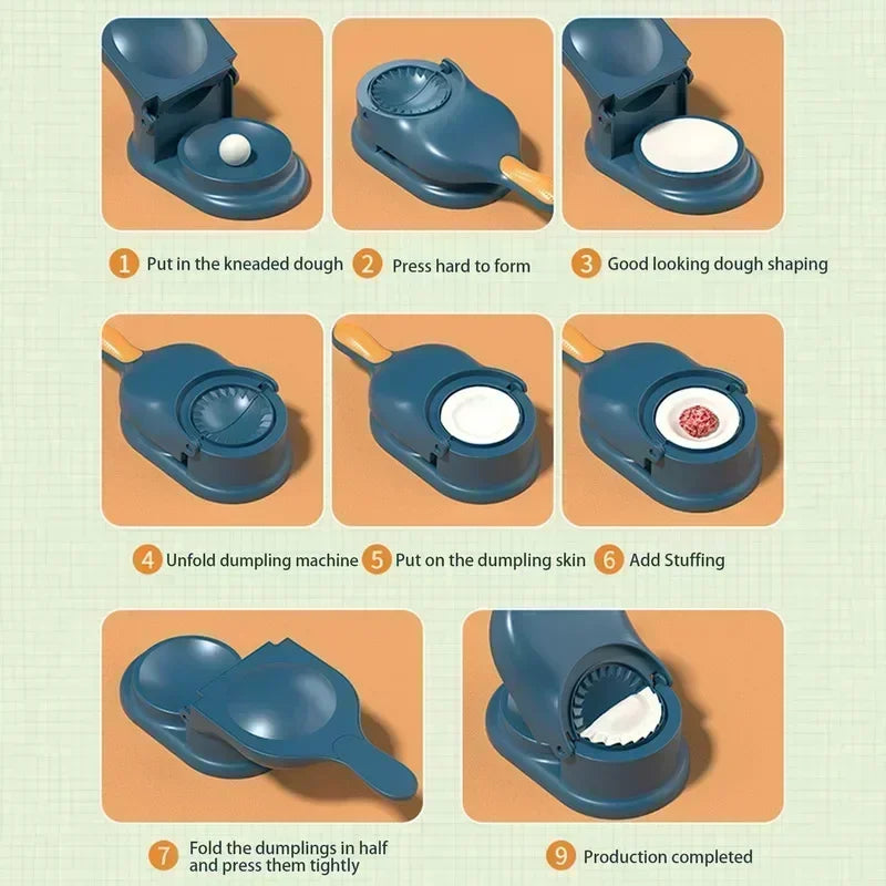 2 in1 Dumpling Maker DIY Kit Wrapper Presser