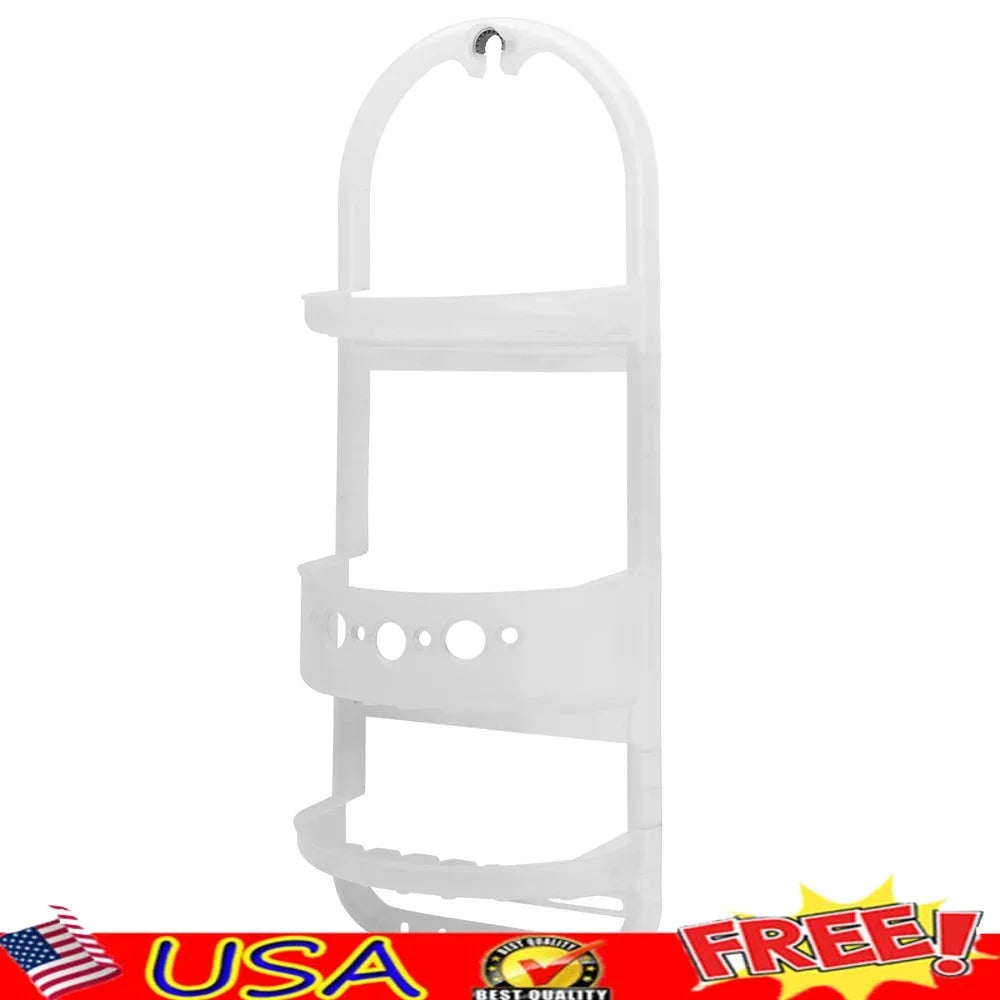 Heavy Duty Over Shower Caddy with 2 Shelves Deep Basket