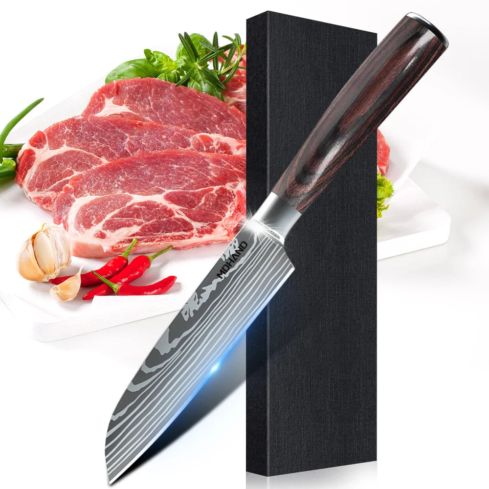 1-10PCS Chef knife Japanese Kitchen Knife Set