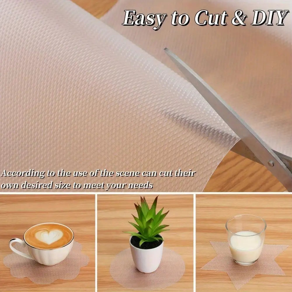1 Roll 300cm/118inch Waterproof Non-Slip Plastic Shelf Liner Roll