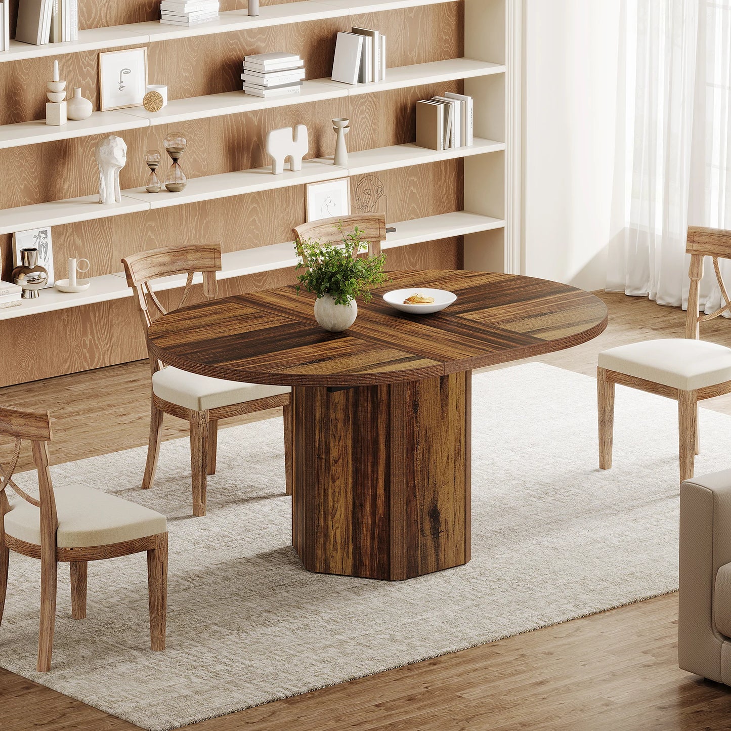 Table for 4-6 people, 55.12 Inches Oval Dining Table
