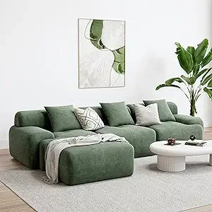 118" Modern L-Shaped Modular Sectional Sofa for Living Room