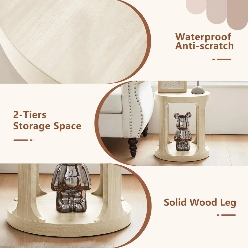 End Table, Sofa Side Table, Set of 2