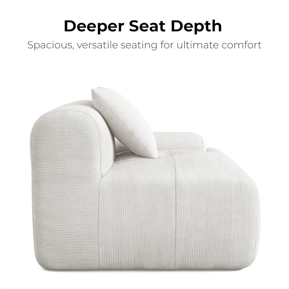 118" Modern L-Shaped Modular Sectional Sofa for Living Room