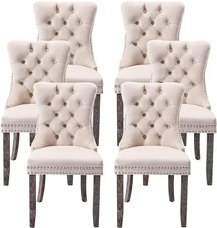 Set of 4/6, 2024 New Velvet Upholstered Dining Chairs