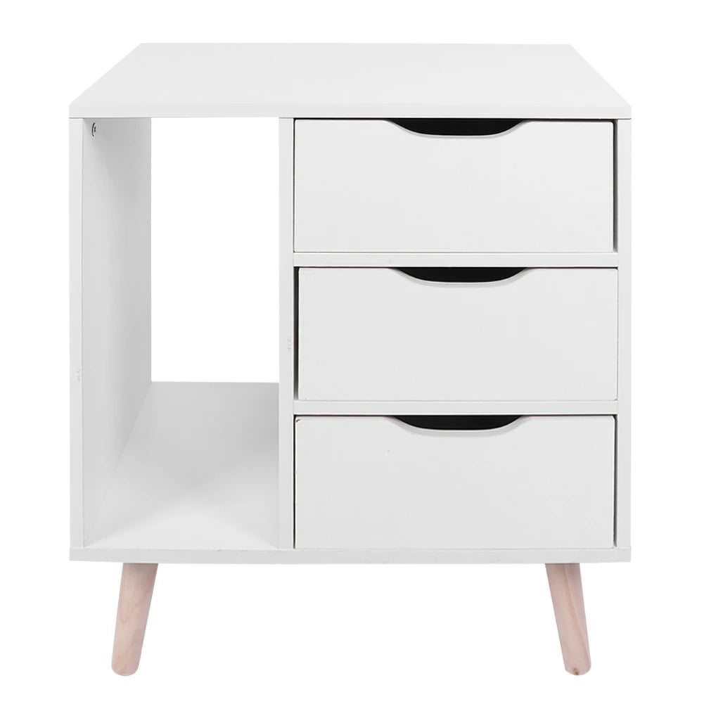 Drawer Bedside Table Standing Bedroom