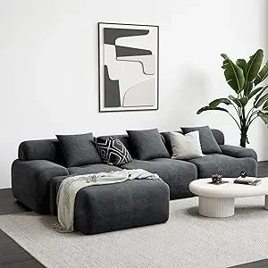 118" Modern L-Shaped Modular Sectional Sofa for Living Room