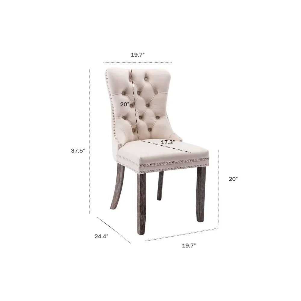 Set of 4/6, 2024 New Velvet Upholstered Dining Chairs