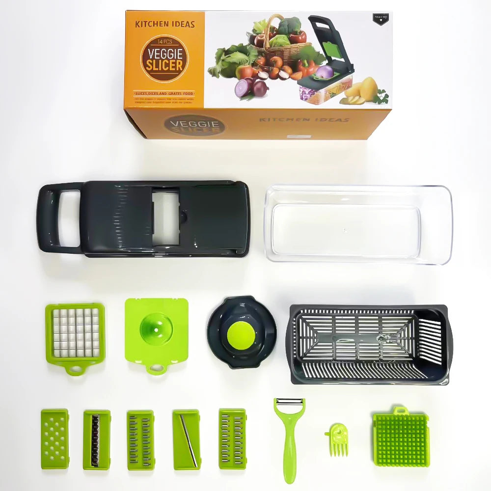 14 in 1 Multifunctional Vegetable Onion Manual Chopper