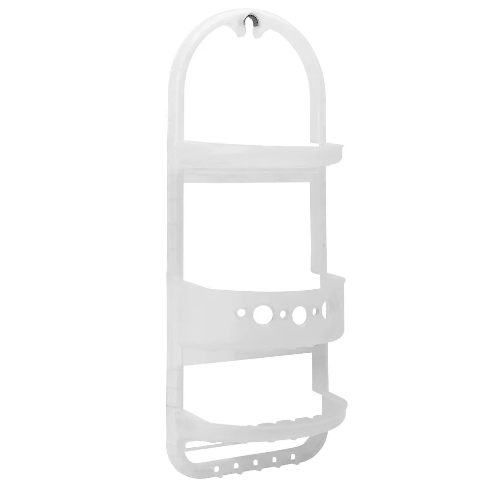 Heavy Duty Over Shower Caddy with 2 Shelves Deep Basket