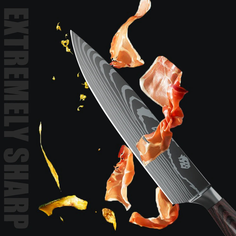 1-10PCS Chef knife Japanese Kitchen Knife Set