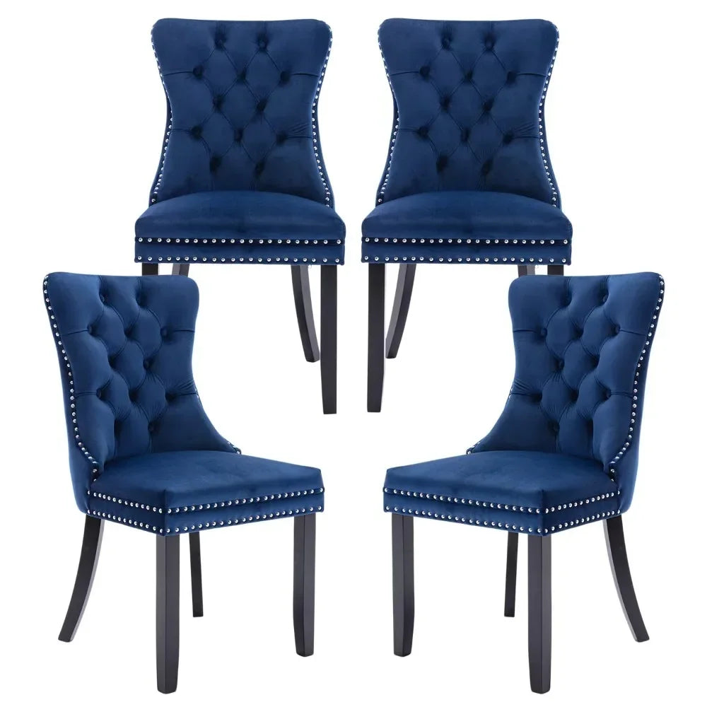Set of 4/6, 2024 New Velvet Upholstered Dining Chairs