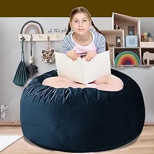 60" inch Oversized Bean Bag Sofa with Filling, Memory Sponge Bean Bag Chair
