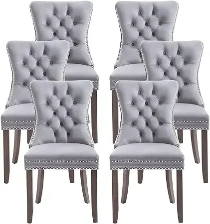 Set of 4/6, 2024 New Velvet Upholstered Dining Chairs