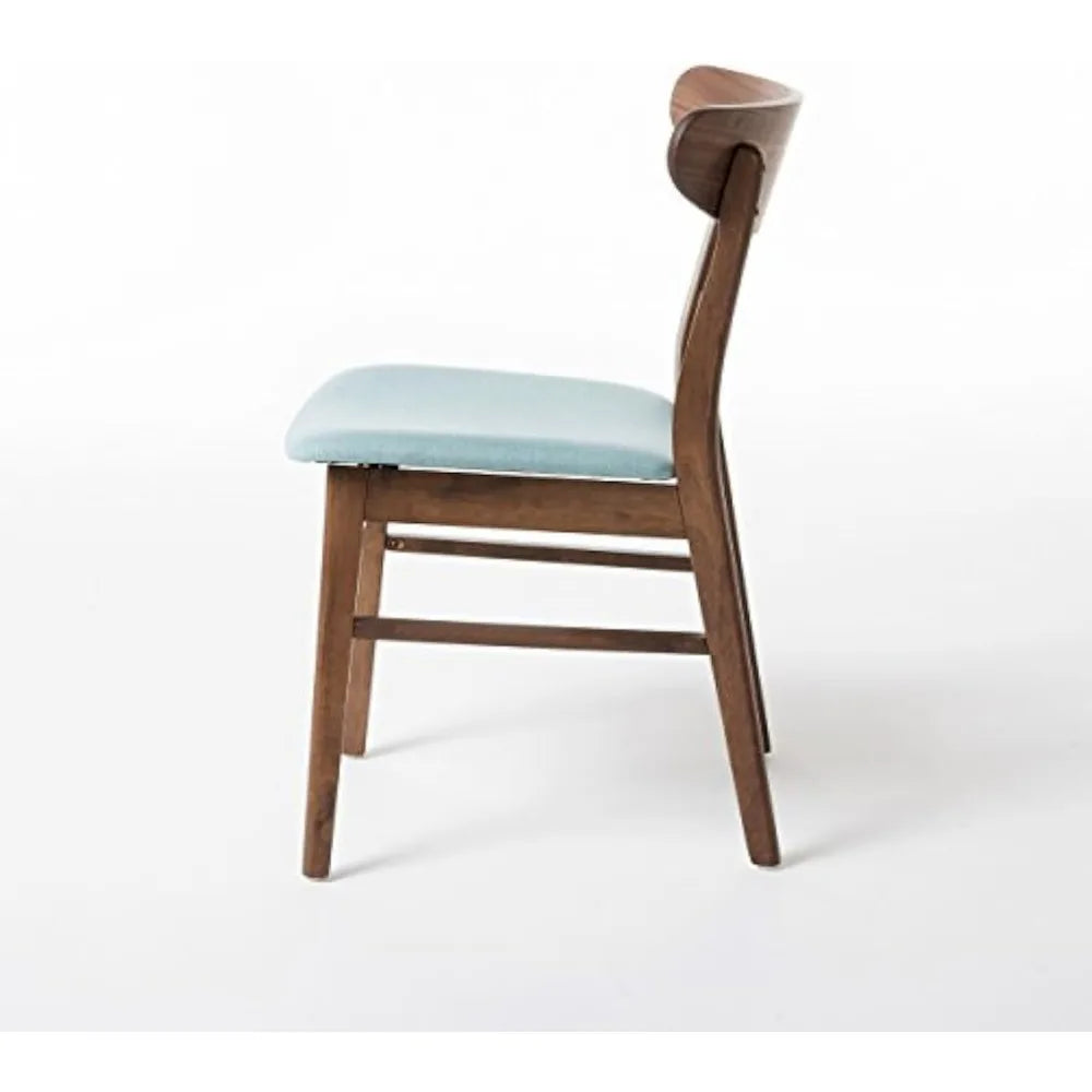 Idalia Dining Chairs, 2-Pcs Set, Mint / Walnut Finish