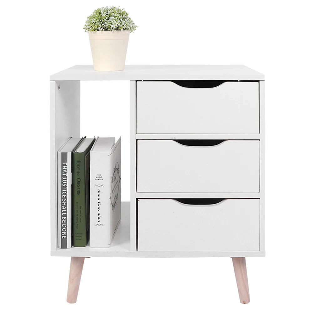 Drawer Bedside Table Standing Bedroom