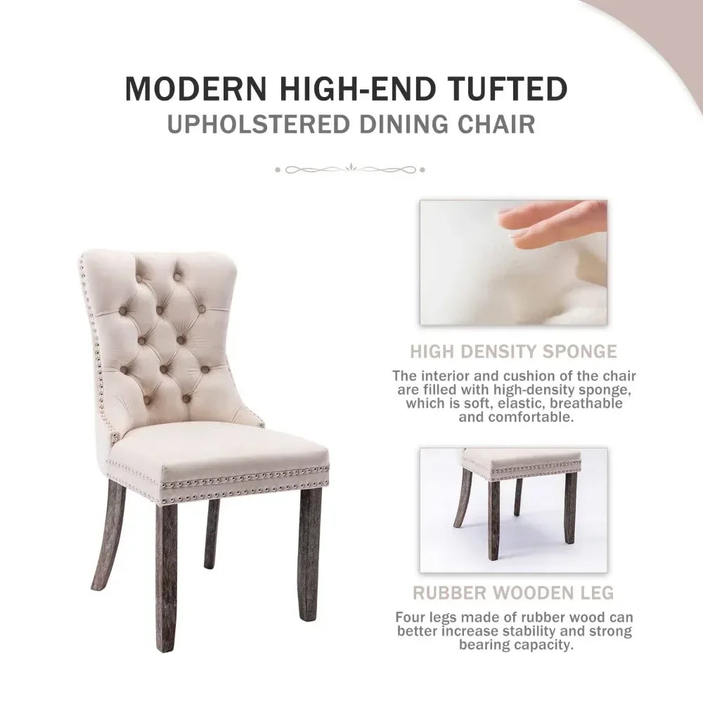 Set of 4/6, 2024 New Velvet Upholstered Dining Chairs