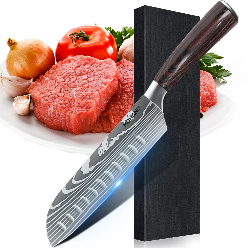 1-10PCS Chef knife Japanese Kitchen Knife Set