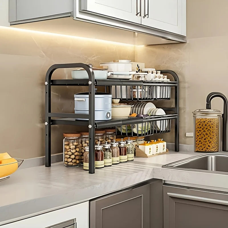 HOMEFISH 1pc 2-Tier Under Sink Organizers