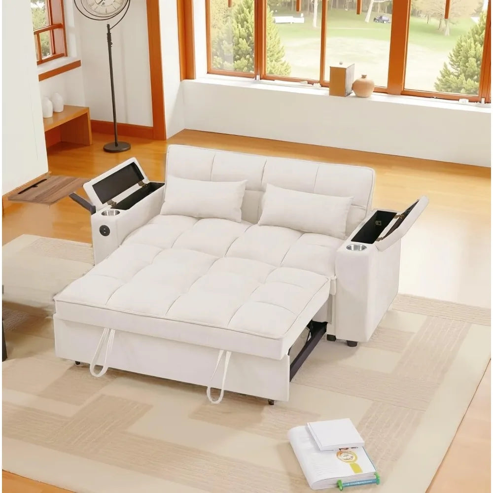 65''Convertible Sleeper Sofa Bed,3-in-1 Pull Out Couch Bed