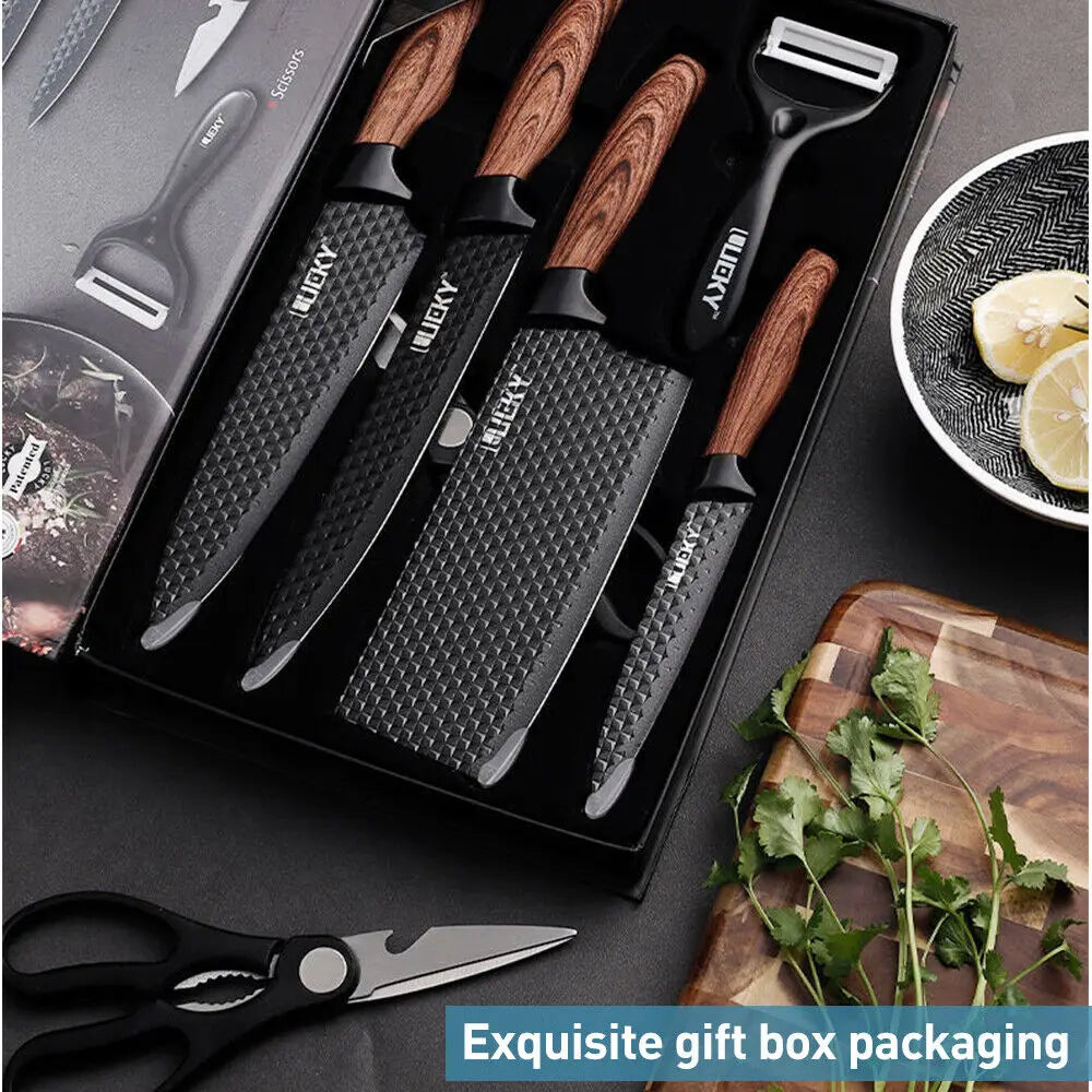 Stainless Steel Kitchen Knives Set Tools Forged