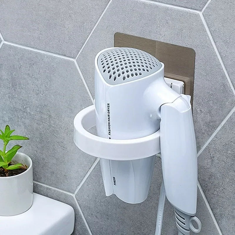 Hair Dryer Holder Blower Organizer Adhesive Wall Mounted