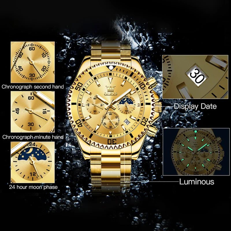 Men's Watches Top Brand Luxury Watch Waterproof Stainless Steel