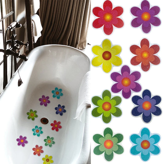 10pcs Cartoon Pattern Bathroom Bathtub Non-Slip Stickers