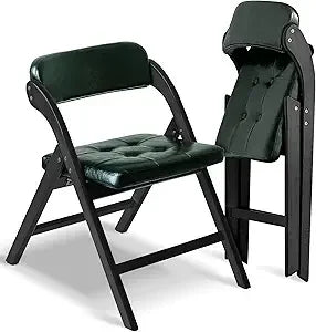 Padded Folding Chairs with Cushion 2 Pack, Portable Foldable