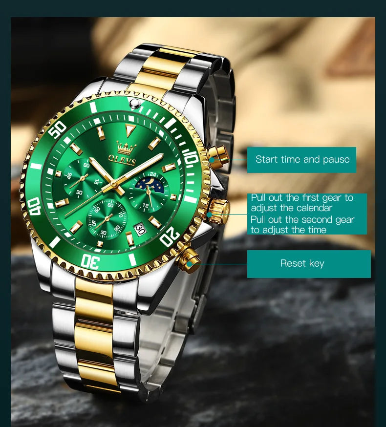 Men's Watches Top Brand Luxury Watch Waterproof Stainless Steel