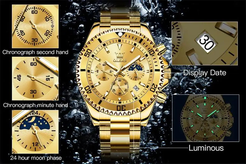 Men's Watches Top Brand Luxury Watch Waterproof Stainless Steel