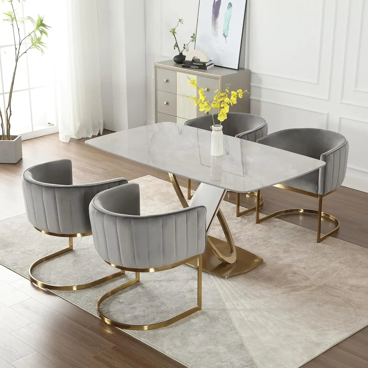 Set of 4, Kitchen and Dining Room Table and Chairs