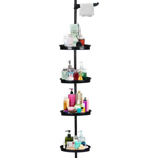 4 Tiered Corner Shower Caddy Tension Pole