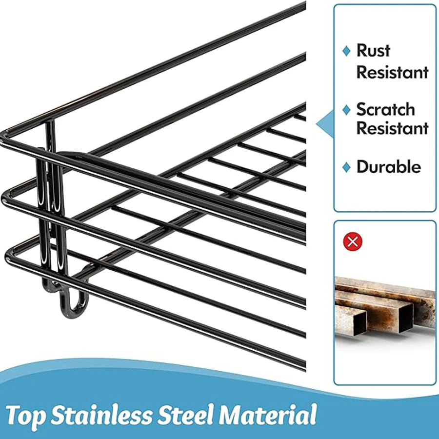 Double-layer dish drying rack suitable for kitchen countertops