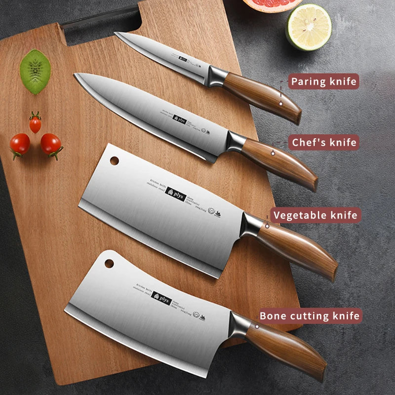 4 piece set, Professional Kitchen Knife, Home Sharp Cleaver
