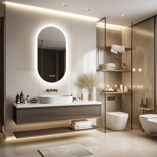 Waterproof Illuminate Bathroom Light Vanity Mirror