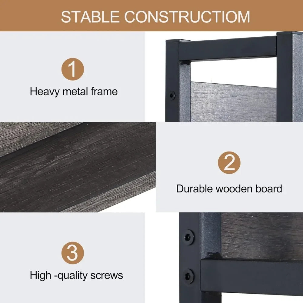 Kitchen Bakers Rack with Baskets, 5-Tier Kitchen Utility Storage Shelf