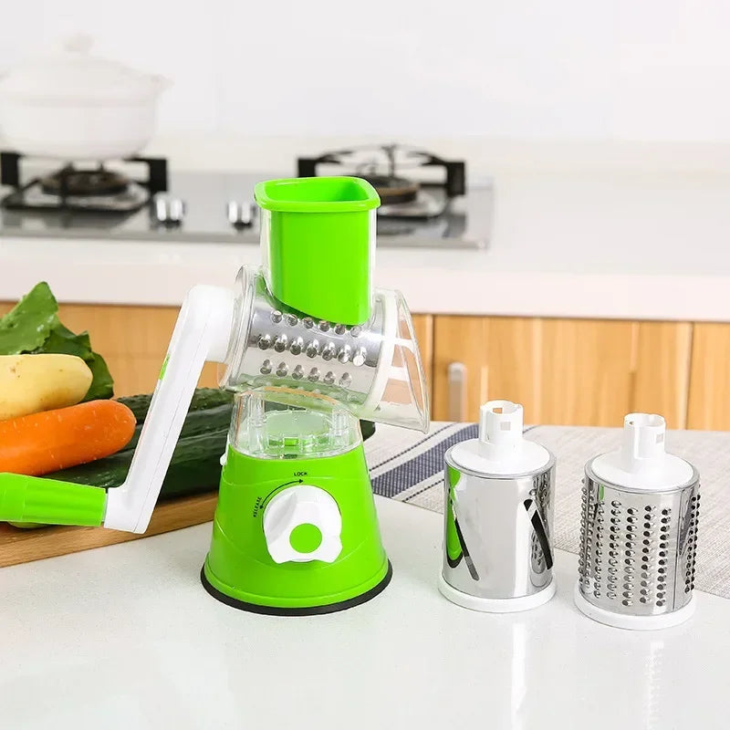 Manual Rotary Vegetable Slicer Cutter Kitchen Vegetable Cheese Grater